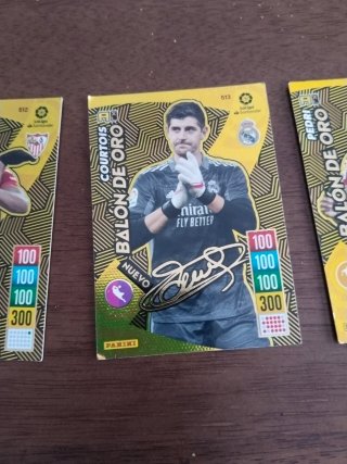 3 Cromos Balón de Oro: Koundé, Courtois, Pedri