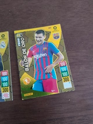 3 Cromos Balón de Oro: Koundé, Courtois, Pedri
