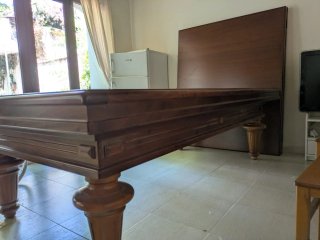 Billar convertible en mesa de salón con tapa
