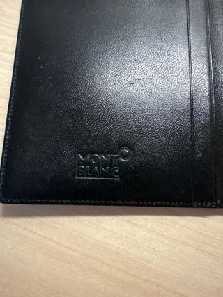 Cartera Mont Blanc Negra Piel