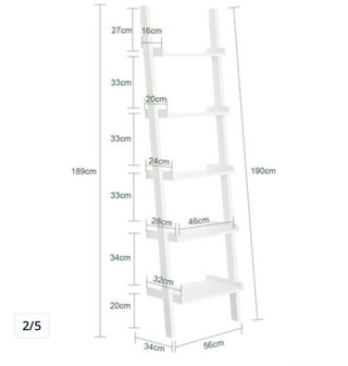 Estantería Escalera Blanca