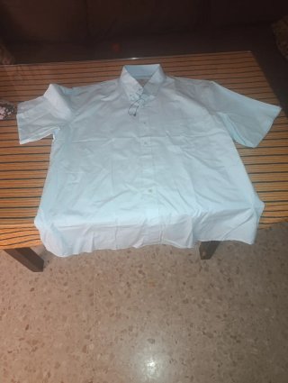 Camisa de hombre manga corta de ralla sin usar