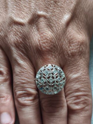 Anillo Oro Rosa 9k Diamantes Naturales