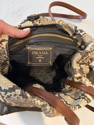 Bolso Prada Piel Serpiente Marrón