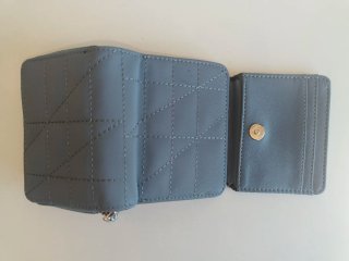 Cartera mujer azul con cierre cremallera