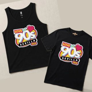 Camiseta Love 90s personalizada con tu ciudad