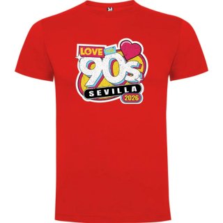 Camiseta Love 90s personalizada con tu ciudad