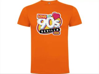 Camiseta Love 90s personalizada con tu ciudad