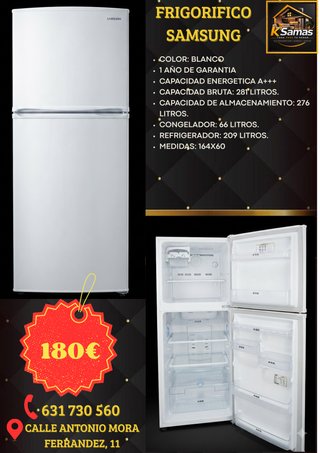 Frigorífico Samsung Blanco 276L
