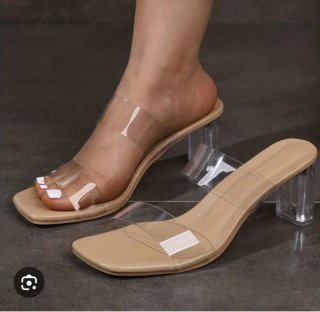 Sandalias Beige Transparentes