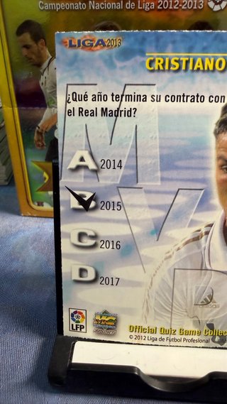 Cromo Cristiano Ronaldo MVP LIGA 2013 Metalcards