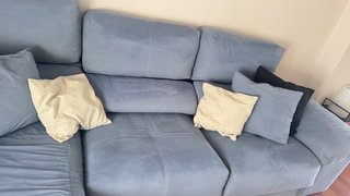 Sofá chaise longue azul