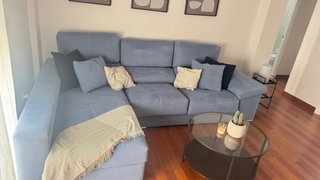 Sofá chaise longue azul