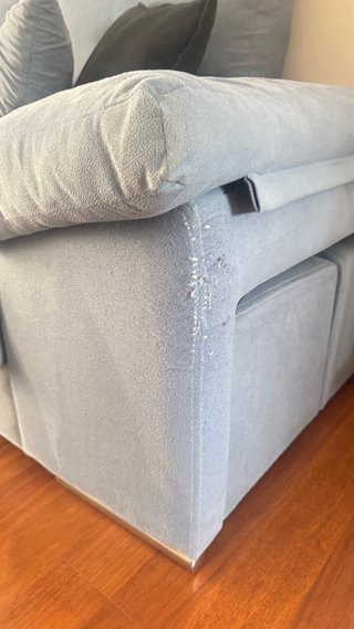 Sofá chaise longue azul