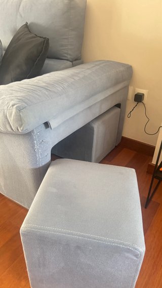 Sofá chaise longue azul