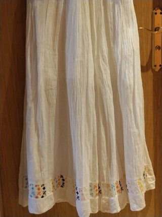Vestido blanco Ibicenco calado y con bordado