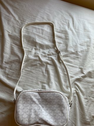 Bandolera Goyard Beige y Blanca