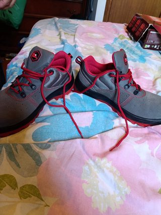 Zapatos Seguridad Be Work T39 Gris/Rojo