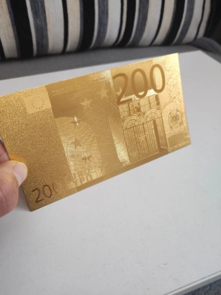 Billete 200 Euros Dorado