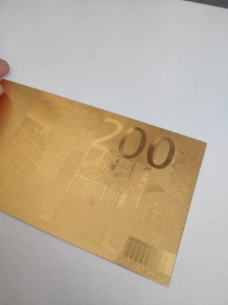 Billete 200 Euros Dorado