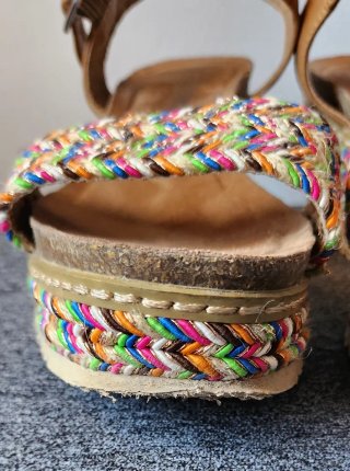 Sandalias cuña Refresh Talla 37 Multicolor