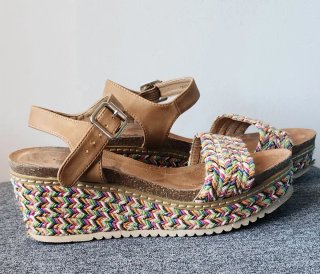 Sandalias cuña Refresh Talla 37 Multicolor