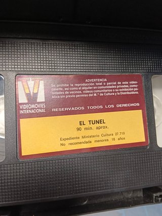 película en VHS, EL TUNEL (1988) - ANTONIO DROVE - PETER WELLER