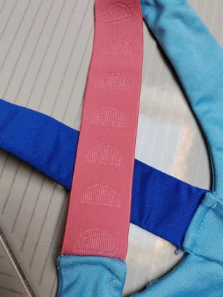 Top sportivo Ellesse blu e rosa