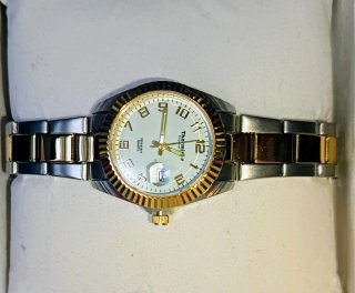 Reloj Thermion Acero y Baño Oro Sumergible