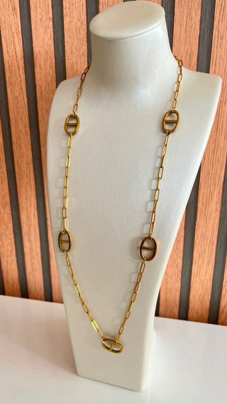 Collar Acero Inoxidable Dorado Minimalista