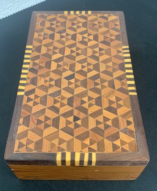 Caja artesanal marquetería madera