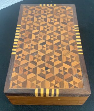 Caja artesanal marquetería madera