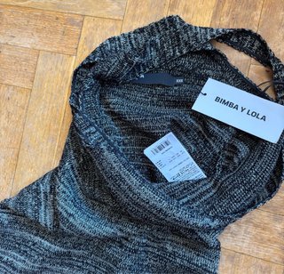 Vestido Bimba y Lola Gris y Blanco