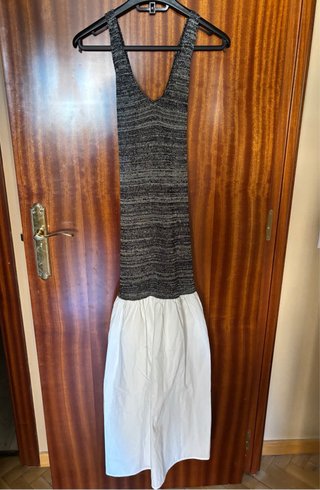 Vestido Bimba y Lola Gris y Blanco