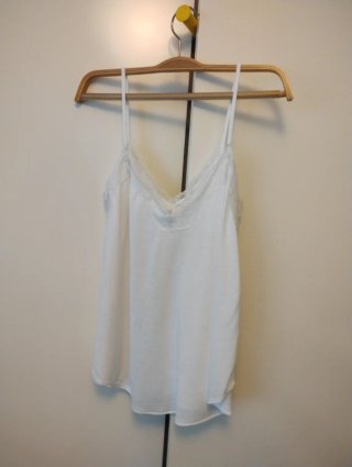 Top lencero blanco encaje talla M
