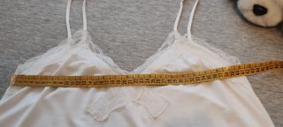 Top lencero blanco encaje talla M