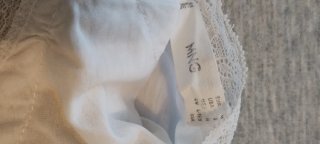 Top lencero blanco encaje talla M
