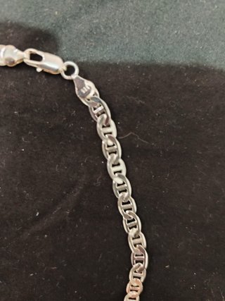 Cadena de plata estilo ancla