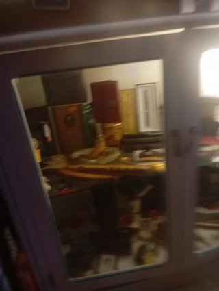 Vetrinetta in vetro e legno