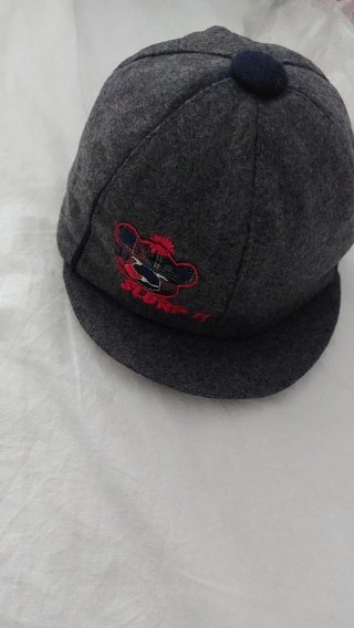 Cappellino lana bimbo tg 44 con orsetto