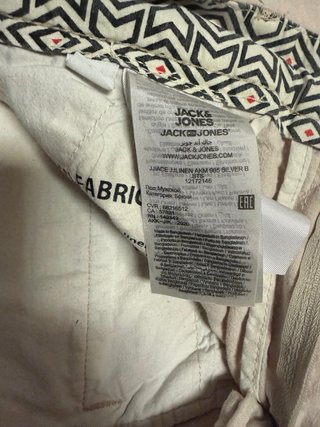 Pantaloni Jack & Jones Uomo Lino Beige Tg 50
