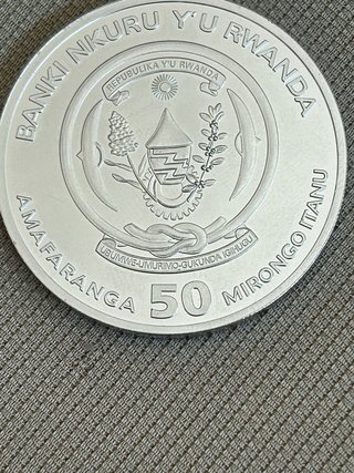 Moneda 1 Oz Plata 999 Rwanda African Ounce 2023