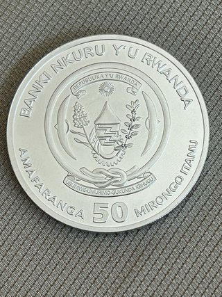 Moneda 1 Oz Plata 999 Rwanda African Ounce 2023