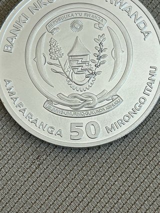 Moneda 1 Oz Plata 999 Rwanda African Ounce 2023