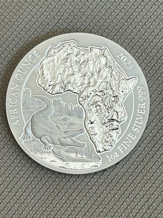 Moneda 1 Oz Plata 999 Rwanda African Ounce 2023