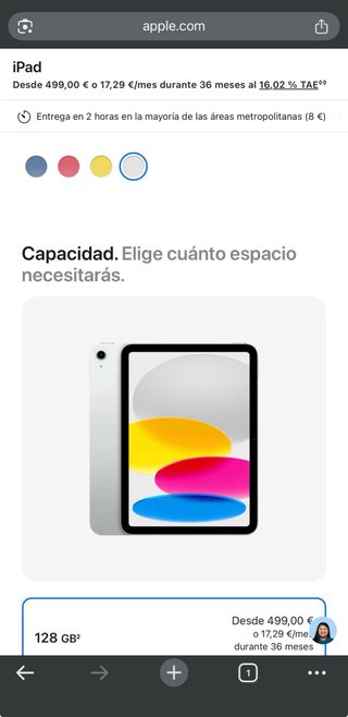 iPad A16 128GB Precintado Factura Garantía 3 años