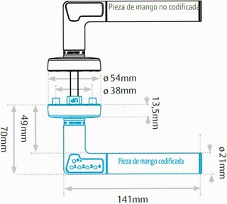 Manilla electrónica Yale para puerta izquierda