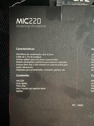 Micrófono GAME MIC220