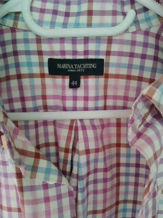 Camicia a quadretti 100% cotone, Marina Yaching