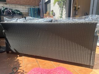 Sofá exterior 3 plazas gris